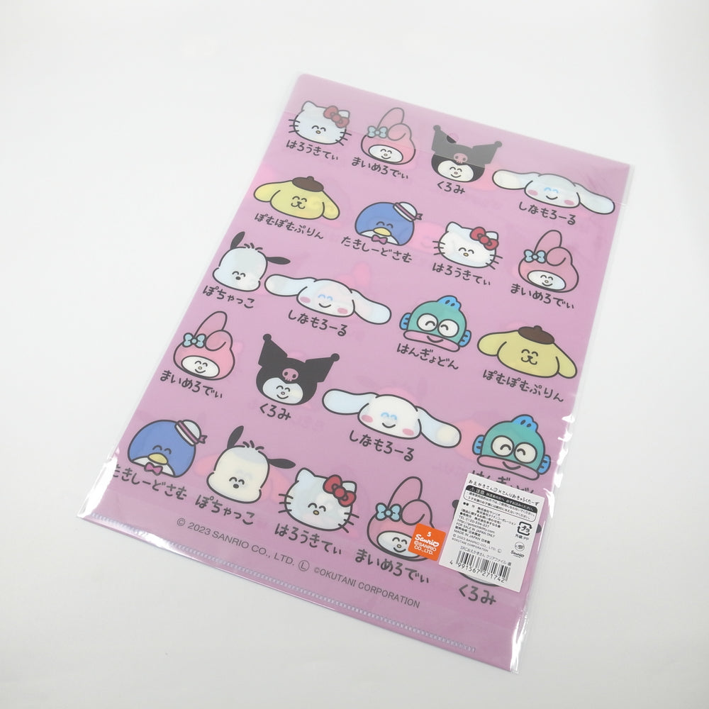 Sanrio 8 Oekaki-San Characters A4 Size Folder (Blue & Pink)