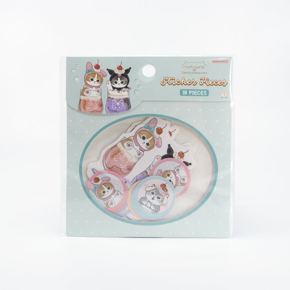 Mofusand Sticker Set (Ice Cream) GREEN