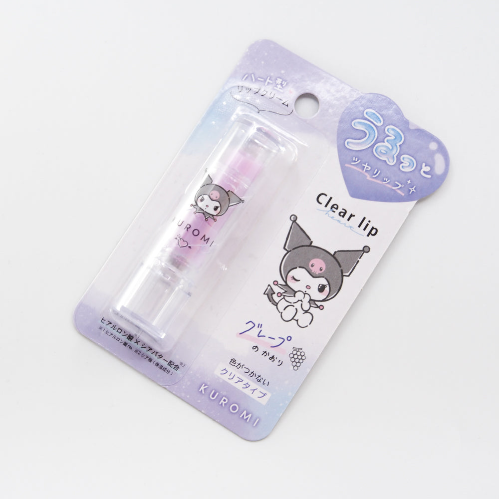 Sanrio Clear Lip Heart Lip Balm - Kuromi (Grape Scent)