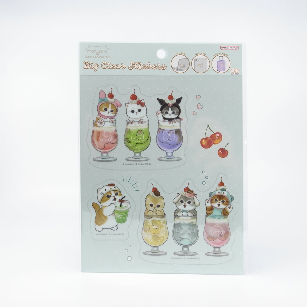 Mofusand x Sanrio Characters Sticker Set (GREEN)